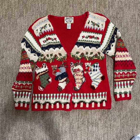 Heirloom Collectibles Vintage‎ Christmas Cardigan Size Small - Picture 1 of 9